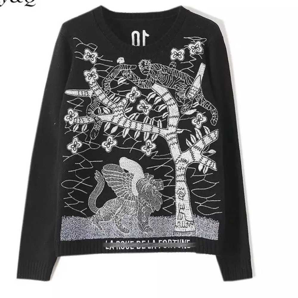 La Roue De La Fourtune Black pullover Sweater